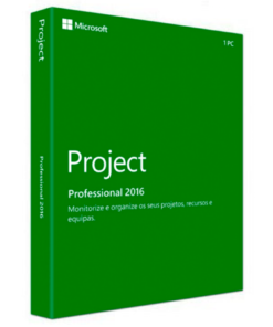 Microsoft Project Professional 2016 - Cartão Chave de Licença