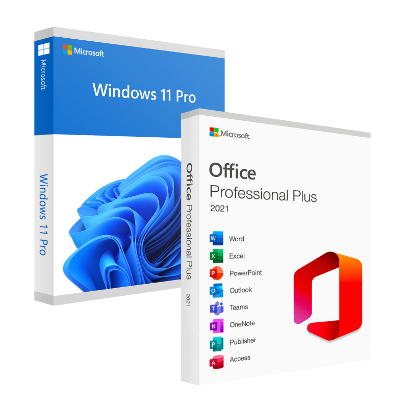 Windows 11 Pro + Office 2021 Professional Plus – Licenças Digitais para 1 Dispositivo
